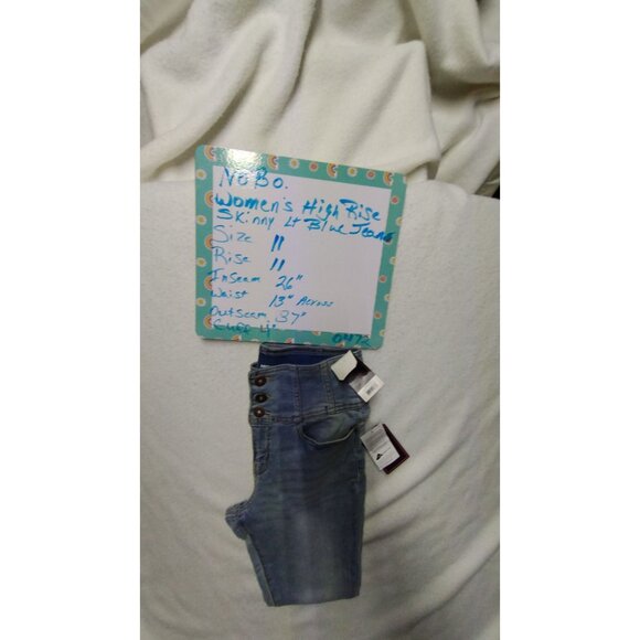 NOBO High-Waisted Skinny Fit Denim Jeans for Women w/ Button Fly Closure Size 11 - Picture 12 of 15